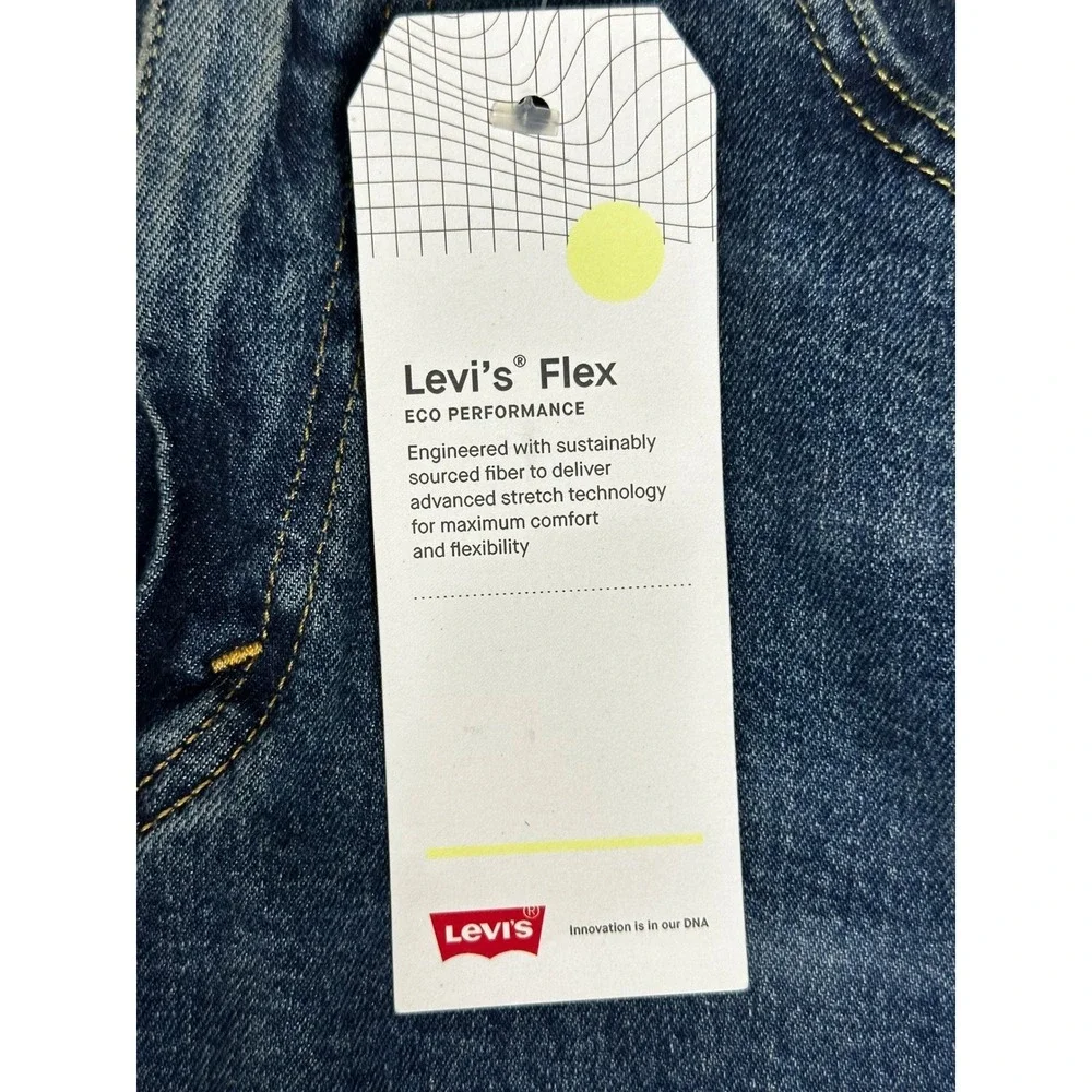 Levis 505 Jeans Mens 33x30 Blue NEW Stretch Flex Eco‎ Performance